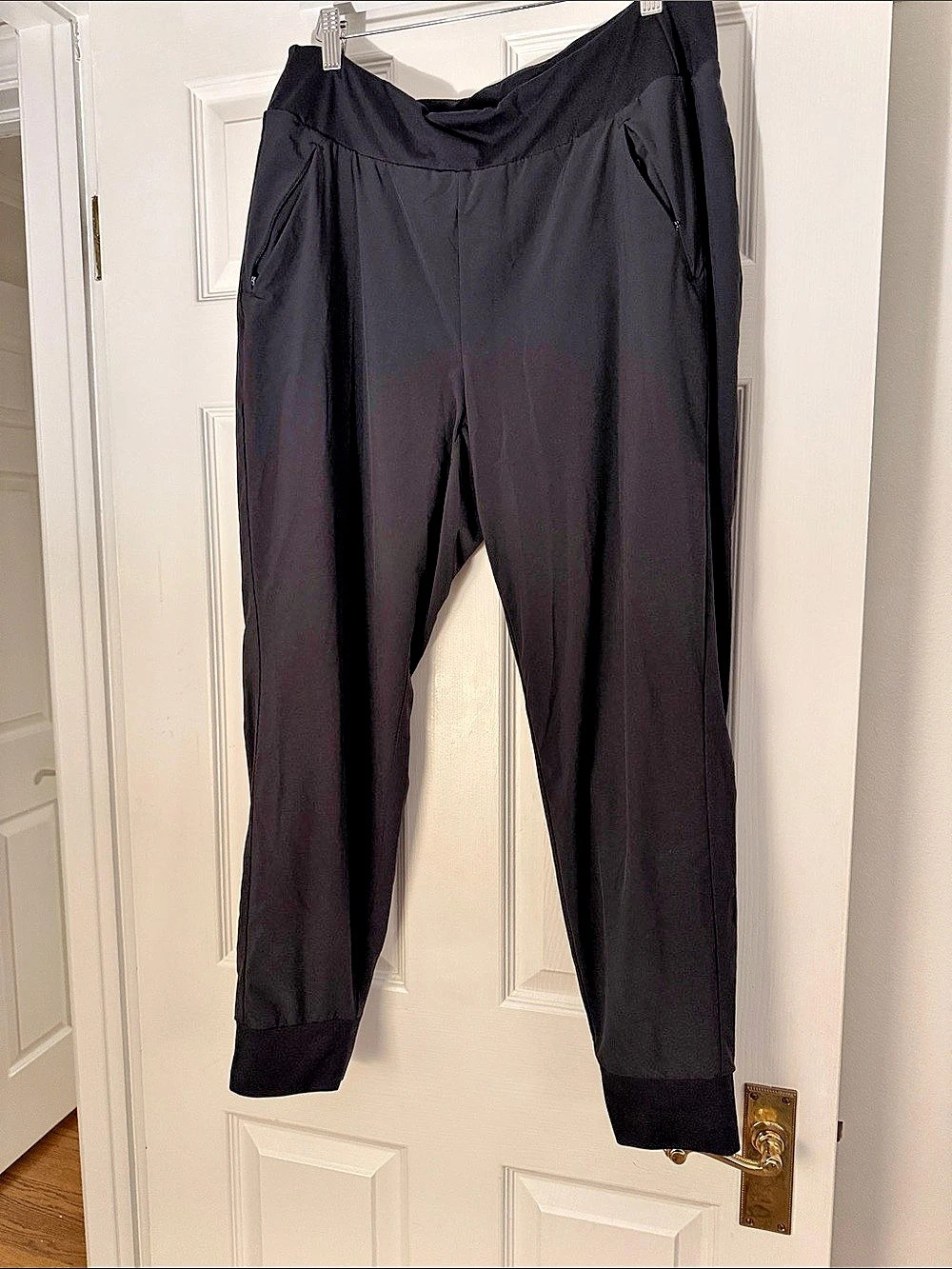Athleta Venice High Rise Jogger Black Nylon Size Large